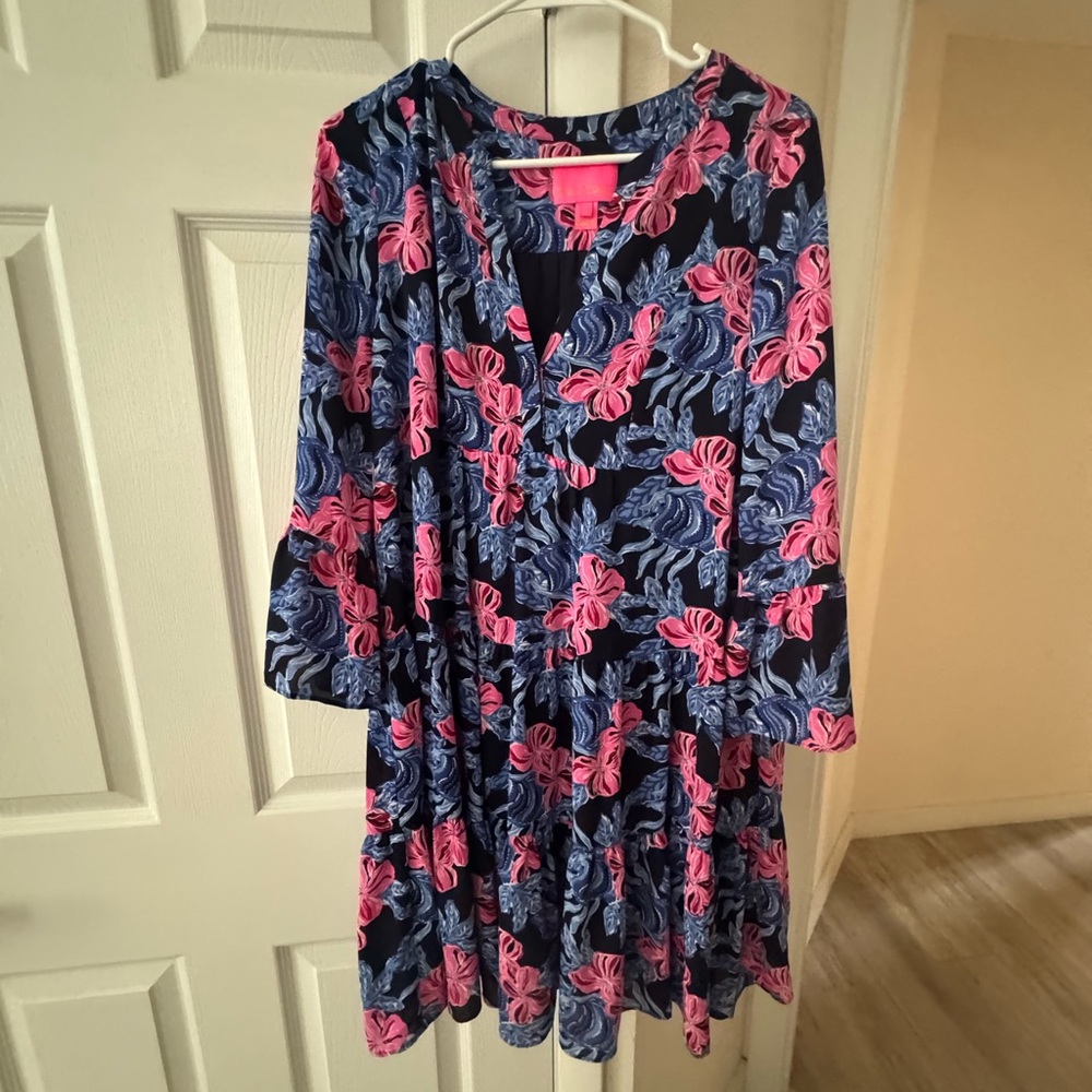 Lilly Pulitzer Pink and Blue Floral Dress